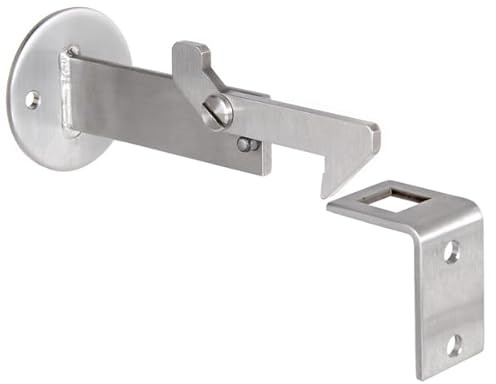 bima 833049 Gancho para tormentas | para montaje en pared | acero inoxidable | altura total 119 mm | diámetro placa de pared 64 mm