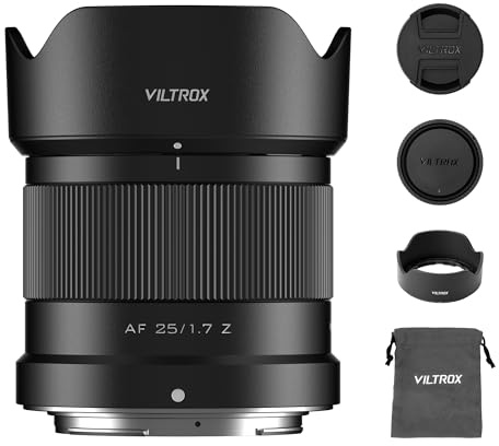 VILTROX AF 25mm F1.7 Air Z Obiettivo per Nikon Z-Mount, obiettivo a focale fissa APS-C con ampia apertura f/1.7 autofocus compatibile con Nikon Z-Mount Z5, Z50, Z6, Z6II, Z7, Z7II, ZFC, Z30, Z9, Z8