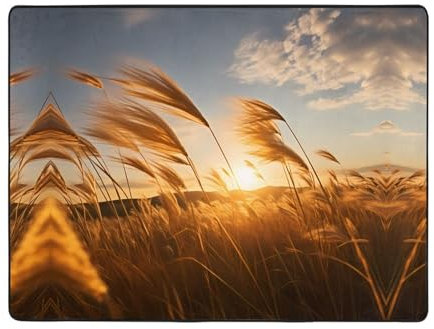 WZYWHJ Tappeti per soggiorno, tappeto runner antiscivolo per asilo nido tappeto da gioco 160 x 122 cm con canne stampate nel vento