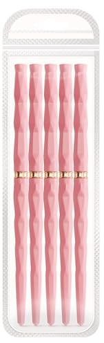 Pinceles Para Diseño De Uñas: Juego De 5 De Punta Fina Para Delinear, Tamaños 7, 9, 11, 15 Y 25 Mm, Herramientas De Pintura Para Esmalte De Gel UV, Lindos Y Profesionales P