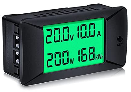 Battery Monitor Amperometro DC0-300V 300A Multimetro Digitale, Voltmetro Capacità della Batteria Misuratore, Tensione Corrente per Batteria Auto RV Solare