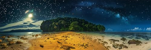 Oujkeef Paisaje Pintar por Números Adultos Gran 100x300cm, Pintura por Números Cielo estrellado, DIY Pintura por Numeros kit Manualidades Adultos, Room Home Decor, Regalos Originales para Mujer -785