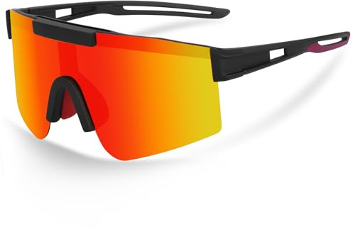 Aullwyr Lunette de Vitesse Cyclisme P-V Lunettes de Soleil Homme Polarisées Lunette Vélo Moto Sport Ski la Course Conduite pour Homme Femme Protection UV400