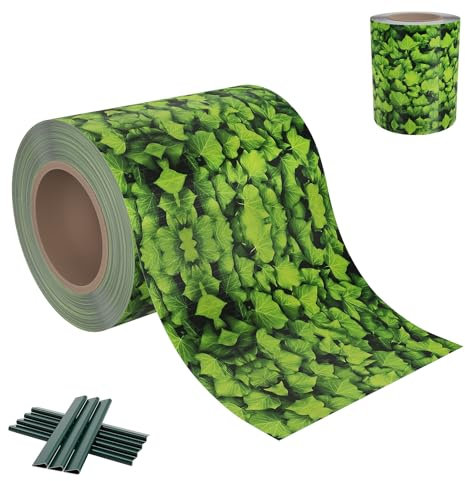 AufuN Brise-vue - 70 m x 19 cm - En PVC - Avec double barre - 30 clips - Brise-vue - Brise-vue - Film opaque