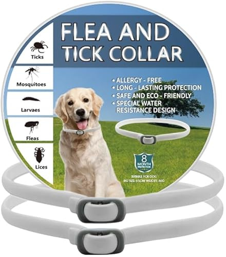 2 PCs Dog Collar Repellent:Adjustable Collars for Dogs, Water-Resistant for Puppies Small Medium Large Dogs,blue