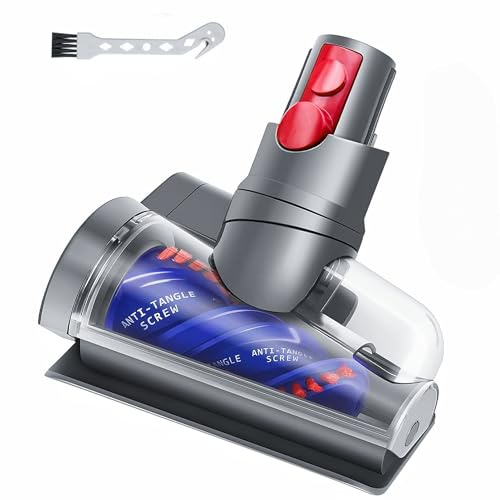 Upgrade Mini Elektrobürste für Dyson V7 V8 V10 V11 V15, Anti-Tangle Turbinendüse Aufsatz, Tierhaarbürste & Matratzenbürste, Staubsauger Zubehör Haardüse für Sofa, Auto, Polster & Teppich Reinigung