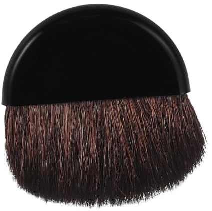 TEHAUX Brocha para Rubor de Viaje, Pincel Compacto de Nailon 5 Cm, Portátil para Polvos y Contorno, Herramienta Multifuncional para Maquillaje Facial y Retoques en Cualquier Ocasión