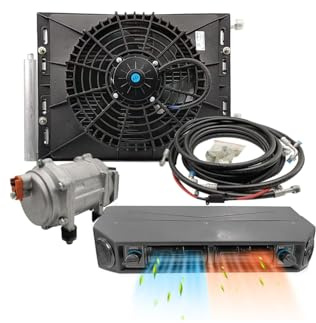 Kit condizionatore d'aria sotto cruscotto da 12 V, raffreddamento e riscaldamento 10000 BTU, funzionamento silenzioso, installazione facile, raffreddamento rapido per auto d'epoca, camper, furgoni