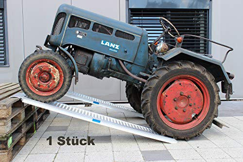 TRUTZHOLM 1 x Profi Schwerlastrampe 200 cm Traglast 1000 kg Alu grau Verladerampe Auffahrrampe