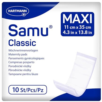 Samu Classic Maxi Wöchnerinnen-Vorlagen Wochenbettbinden Einlagen 1x10 Stück
