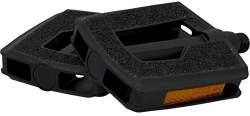 FISCHER Fahrradpedale mit Anti-Rutsch und Reflektoren, Trekking, Touren, für alle gängigen Fahrräder, optimaler Halt, Schwarz