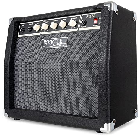 Rocktile BA-30 Jaco Basscombo 30 Watt - Bassverstärker im Combo-Format - Für aktive und passive Bässe - Leistung: 30 Watt RMS - 10 Lautsprecher - 3-Band Equalizer mit Presence-Regler - Schwarz