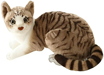 Colcolo Juguete de Peluche de Gato Suave, Cómodo, Agradable a Piel, Muñeca, Simulación Encantadora, Gatos Siameses para Niños y Adultos, EstiloC