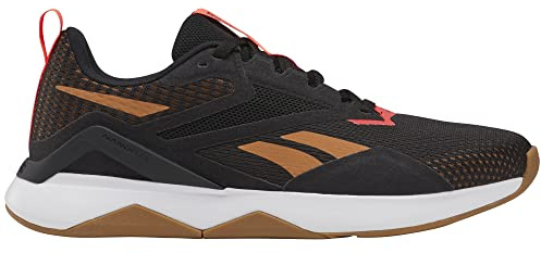 Reebok Herren Nanoflex TR 2.0 Cross Training Schuhe, Schwarz/Court Braun/Reebok Lee, 45.5 EU