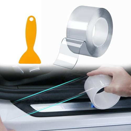 VBGURR Pellicola protettiva trasparente per vernice per auto, trasparente, universale, per accessori auto (7 cm x 10 m)