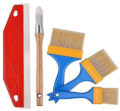 SAROAD Pinceaux de bordure de peinture en plastique pour murs - Pinceaux décoratifs ronds pour la peinture de