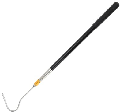 CAPASTEC 52 Snake Hook, Retractable Snake Catcher, Snake Stick, Snake Grabber Tool, Reaching Tool for Rattlesnakes Python Copperhead Removal Catching, Black