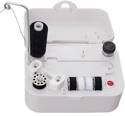 Electric Bobbin Winder for Sewing Machines, Automatic Bobbin Winder with Handle USB/Battery Powered, Portable Household Electric Winding Machine for Sewing Crafts Project