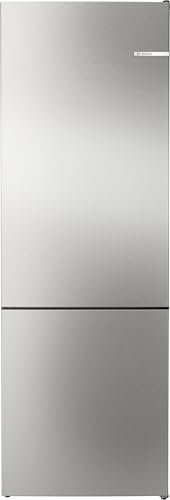 Bosch KGN492IAF Serie 4, Frigorifero combinato da libera installazione, Total No Frost, VitaFresh XXL: Spazio extra-large per i tuoi cibi freschi, PerfectFit, Luce LED, Acciaio, 203 x 70 cm