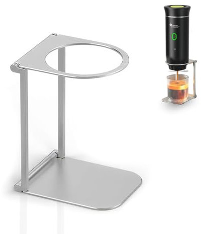 FRESH VITALITY Portable Espresso Machine Stand – Universal Foldable Aluminium Drip Holder Lightweight Coffee Maker Accessory, Compatible with Compact & Travel Espresso Machines