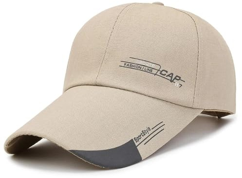 AAIXXIZAO Gorras De Hombre Sombreros Cap Gorra De Béisbol De ala Larga Visera Transpirable Ajustable Gorra De Malla Gorras De Béisbol para Hombres Mujeres Ajustable55-62Cm Beige