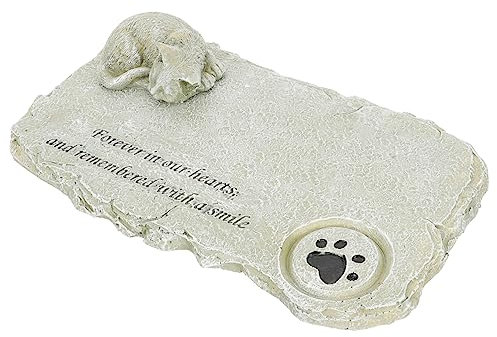 ROMISBABA Pietra Commemorativa per Animali Domestici Regalo Commemorativo per Gattini Statua Tombale in Resina per Cani e Gatti Pietra Commemorativa da Giardino per Animali da Cortile Lapide