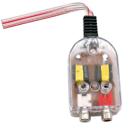 SHINEOFI 2pezzi Convertitore Audio Auto Adattatori Frequenza Alta Bassa Per Stereo e Casse Auto Dispositivo Conversione Suono Semplice Da Installare Per Amplificatore Subwoofer