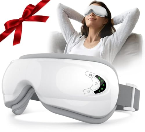 4-in-1 Eye Massager with Heat and Music, Air Pressure Compression and Vibration Massage, Bluetooth Sleep Mask,Gift for Women, Mum,Mother's Day, Birthday Gifts
