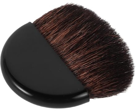 EXCEART Brocha para Rubor Pequeña de Nylon 5 Cm, Pincel Compacto para Contorno y Maquillaje Facial, Cepillo Portátil para Polvos Sueltos y Retoques de Viaje