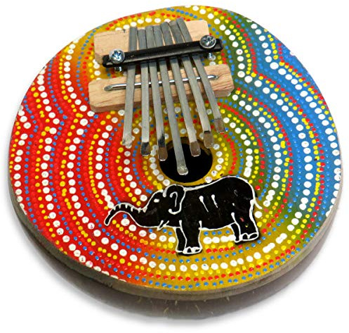 Thumb Piano/Karimba/Kalimba/Mbira Percussion Musical Instrument made from Hand Crafted Coconut with an Elephant Design