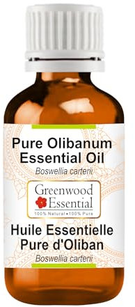 Greenwood Essential Puro Olio essenziale di Olibano (Incenso) (Boswellia carterii) distillato a vapore 15ml (0.50 oz)