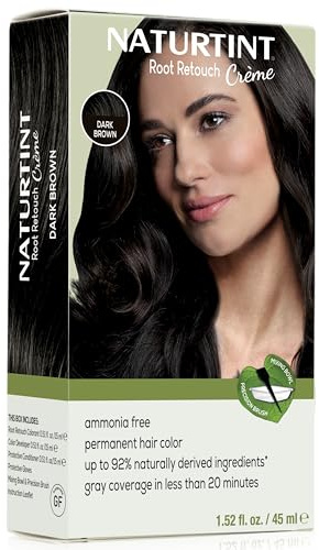 Naturtint Dark Brown Root Retouch Crème Permanent Hair Color - Ammonia Free, Conceal Grays, No Artificial Scent, 1.52 Fl Oz