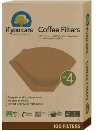 If You Care # 4 Cone Shaped Unbleached All Natural Compostable Coffee Filters, 100 Count (Pack of 2), Chlorine Free