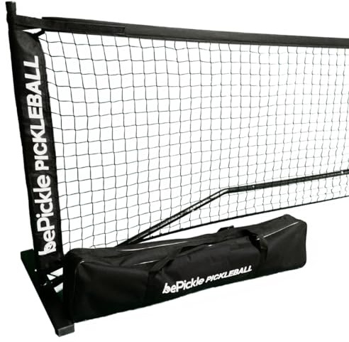 BePickle. Red de Pickleball portatil Negra con Las Medidas Oficiales. Ligera, Resistente y fácil de Transportar.