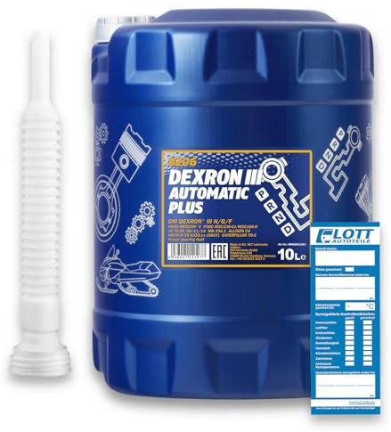 MANNOL 10 Liter Automatic Plus ATF Dexron 3 Automatikgetriebeöl + Abfüllschlauch