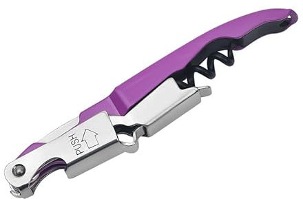 Allpeak Cavatappi con Lama da Sommelier - 1PC Acciaio Inox 3 in 1 Professionale Apri Bottiglia & Lama Corta Capsule - Utensili da Cucina Accessori Vino e Bar Cavatappi da Sommelier - Viola