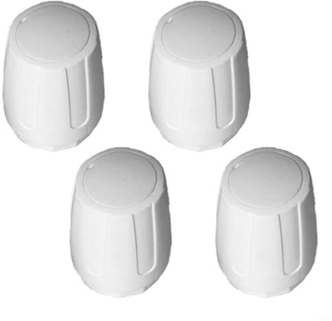 HOHOVYVY 4 tappi per valvola del radiatore, valvola di riscaldamento, distributore di riscaldamento a pavimento, interruttore a mano, accessori per ruota, manico bianco (Long)
