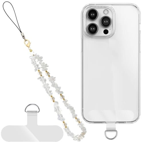 Cordón para el teléfono móvil, colgante de piedra natural del teléfono, teléfono celular cordón cadena pulsera llavero para niñas mujeres