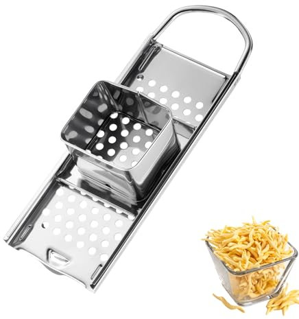Westmark Affettatrice per Spätzle Knöpfle Inox – grattugia per spätzle in acciaio inossidabile per Knöpfle e Spätzle fini – con scivolo per affettare facilmente – argento, 31,5 cm