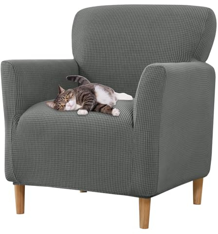 Wsetyy Armchair Covers Banquet Slipcovers, Non-Slip Armchair Slipcovers, Stretch Arm Chair Covers for Living Room Sofa Armchair Protector (Dark Grey)