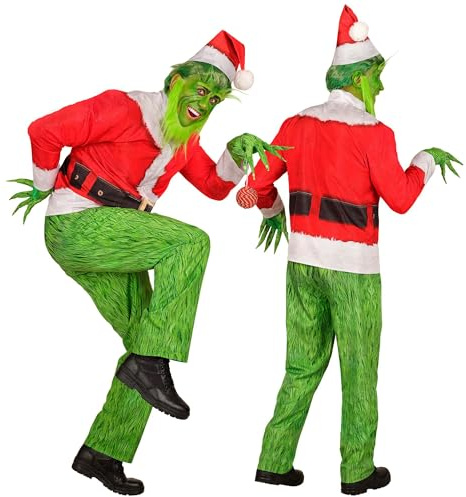 W WIDMANN MILANO Party Fashion - Disfraz de monstruo navideño para adultos, conjunto completo para carnaval, Navidad