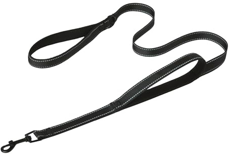 Amazon Basics Correa para Perros con Dos Asas Acolchadas y Anillo en D de 121.9cm