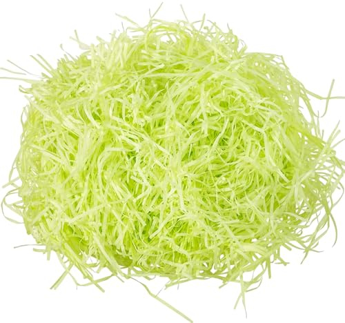 Papier Remplissage Cadeau, 100g Herbe de Pâques, Papier Déchiqueté, Remplissage Boite Cadeau, Remplissage Panier Cadeau, Boite Cadeau Décoration pour Printemps, Pâques (B)