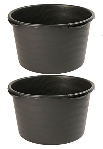2x Uniqat Mörtelkübel 40 Liter Schwarz