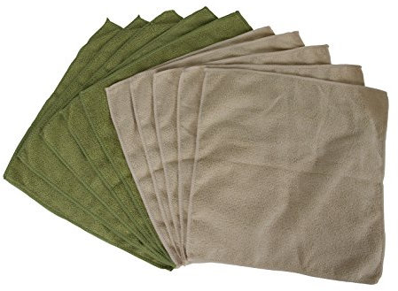 Bamboo Naturals Soft Absorbent Non-Abrasive Cleaning Cloths Limpieza de Cocina, Microfibra de bambú, Microfiber Towels 10 Pack, 10