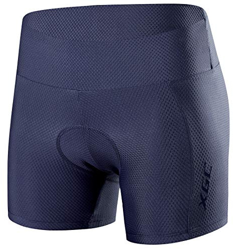 XGC Calzoncillos de ciclismo para mujer, pantalones cortos de ciclismo con acolchado elástico transpirable de gel 4D con una alta densidad