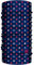 Edelweiss Design Bandana, nahtloses Multifunktionstuch 25 x 50 cm aus weicher Mikrofaser/atmungsaktiv Schlauchschal Halstuch Schal Tuch/Berge Alpen Bayern Tirol Blume (Blau Rot)