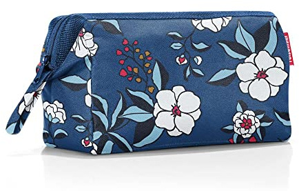 reisenthel travelcosmetic florist indigo - borsa per cosmetici da viaggio forte, robusta e pratica, cinghia a mano, materiale idrorepellente, Couleur:garden blue