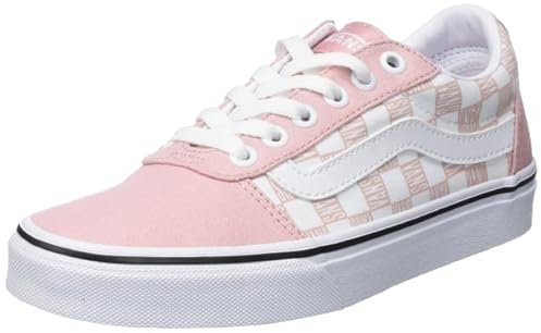 Vans Damen Ward Sneaker, Logo Check PINK/White, 37 EU