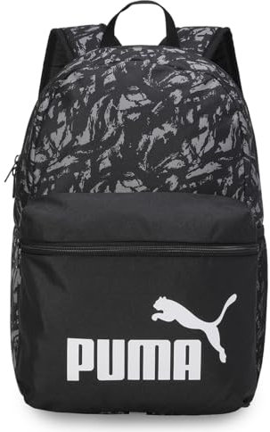 PUMA PUMA Phase AOP Backpack - Zaino Adulti unisex, PUMA Black-Concrete Gray AOP, OSFA -